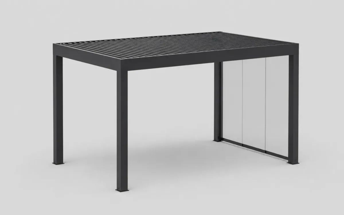 Pergola-product weergegeven in een 3D-preview met een neutrale presentatie