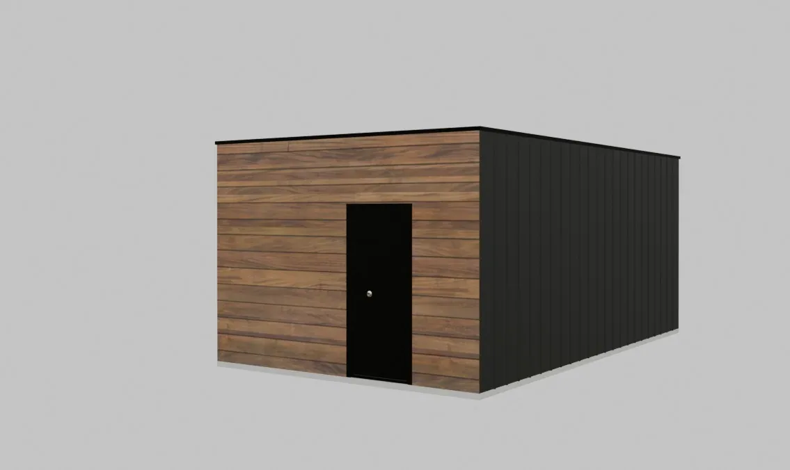 Modulaire woningbuitenkant met de entree- en wandpanelen