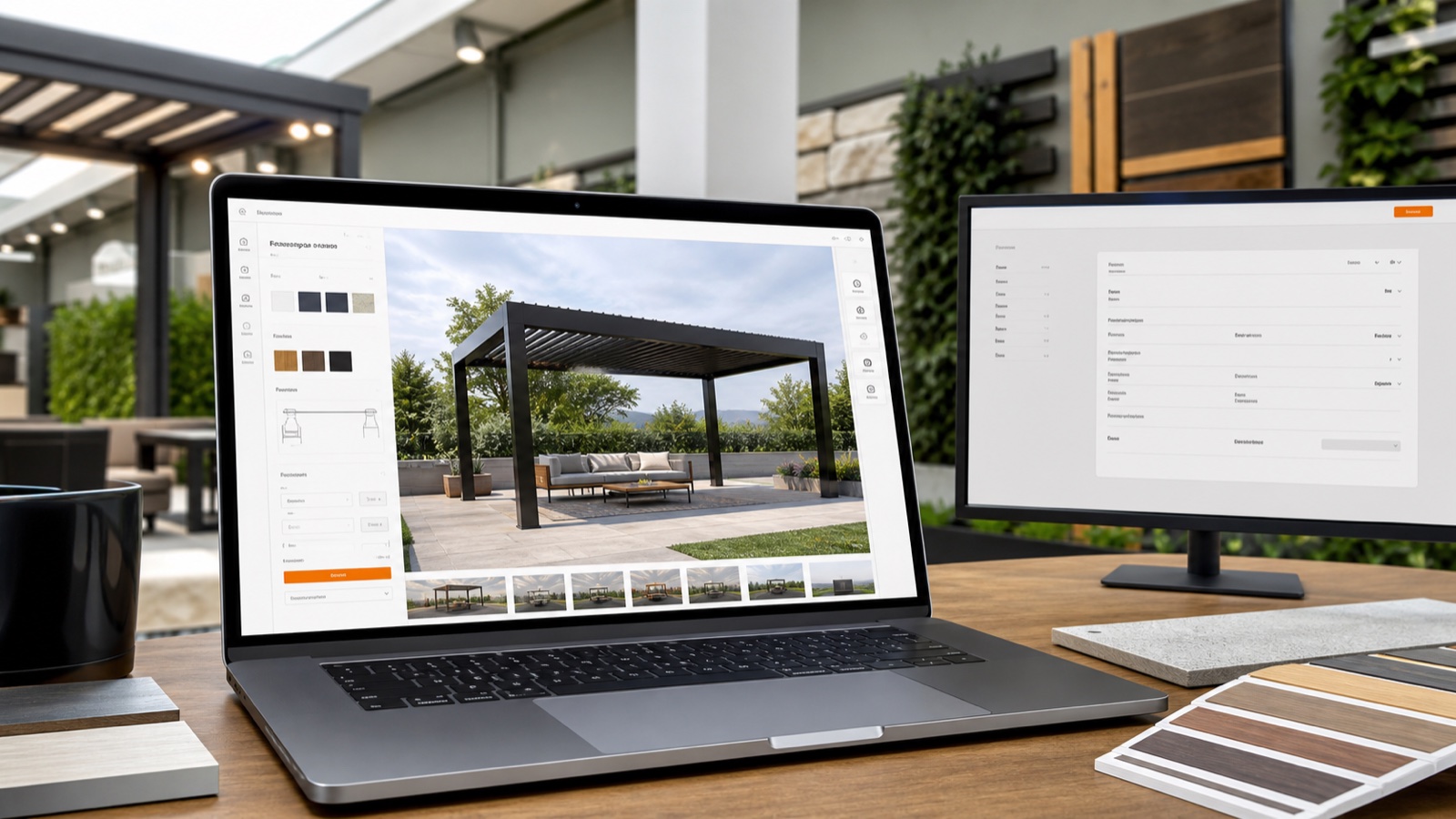 3D-weergave van een configureerbaar product (zonnestelsel) bij Afrika: configuratorsoftware voor verspreide verkoop, maatwerksoftware en uitrol.