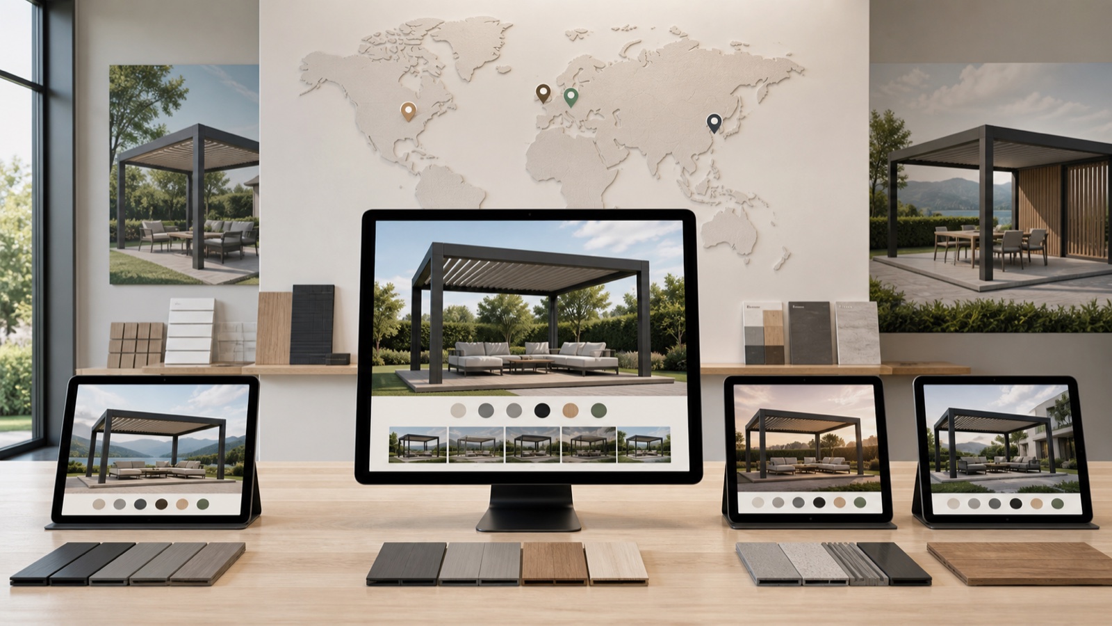 3D-weergave van een configureerbaar product (deur) bij Latijns-Amerika: configuratorsoftware voor dealernetwerken, maatwerksoftware en uitrol.