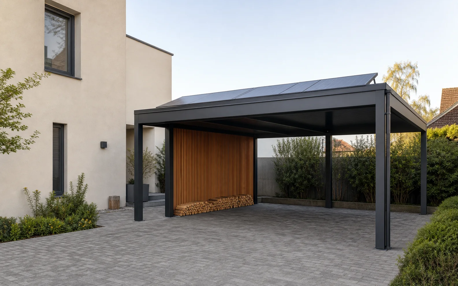 3D-weergave van een configureerbaar product (pergola) bij Australië: pergola- en carportconfigurators, maatwerksoftware en uitrol.