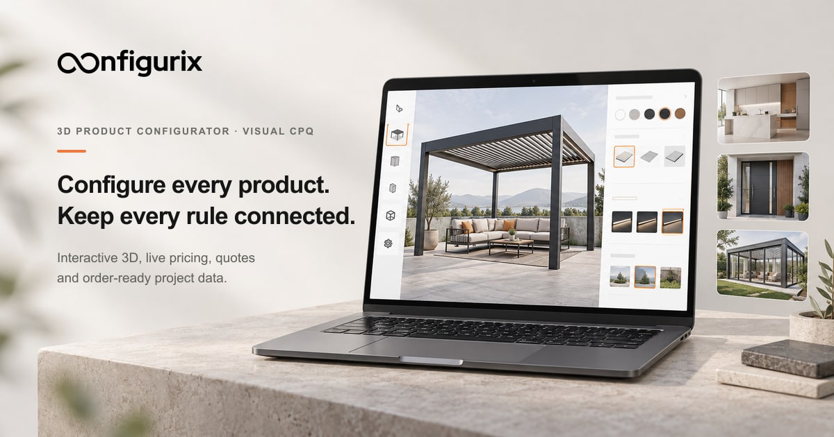 In 10 minuten een nauwkeurige pergola-offerte met 3D/AR-configurator